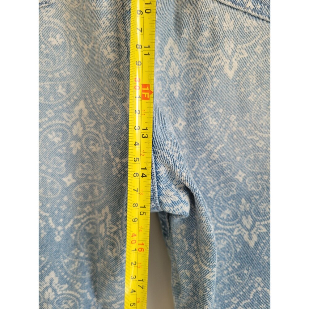 Bandana Paisley Print Straight Leg Jeans Womens Size 11/30 Boho Simple Society - Picture 6 of 6